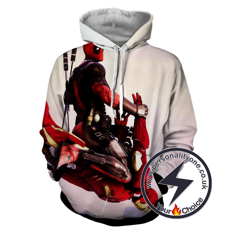 Deadpool Vs Iron Man - Deadpool 3D - Hoodies
